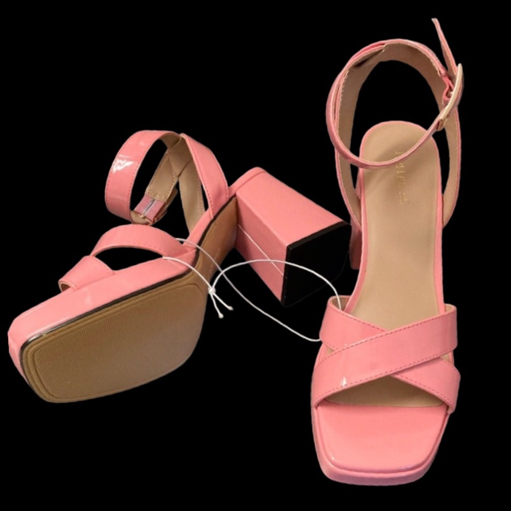 NEW INDIGO RD Light Pink Block Heel Platform Sandal 🌸